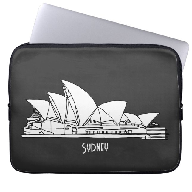 Sydney Opera House Australien teckning souvenir Laptop Fodral (Framsidan)