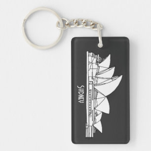 Sydney Opera House Australien teckning souvenir Nyckelring