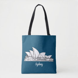 Sydney Opera House Australien teckning souvenir Tygkasse