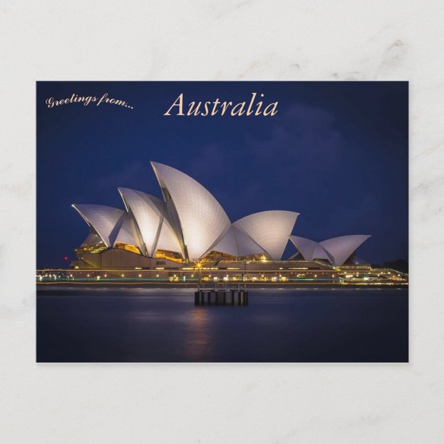 Sydney Opera House Australien Vykort (Framsida)