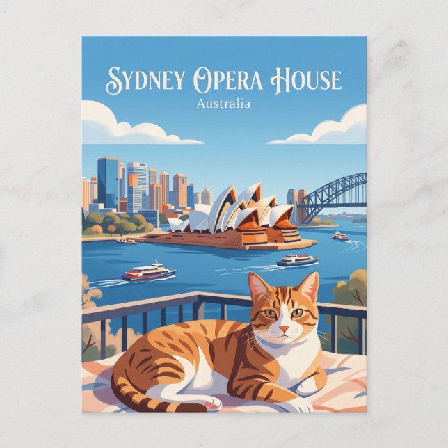Sydney Opera House Australien Vykort (Framsida)