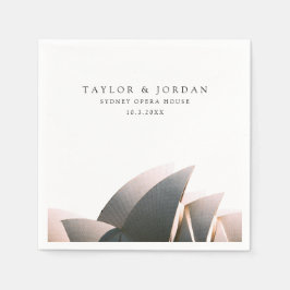 Sydney Opera House Bröllop Anpassningsbar Cocktail Pappersservett