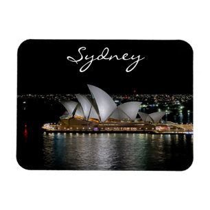 Sydney Opera House by Night, Australien, Photo Magnet