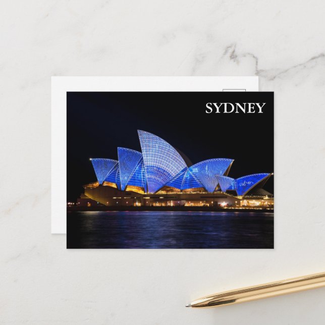 Sydney opera house, Harbo Australia Vykort (Fram/Back In Situ)