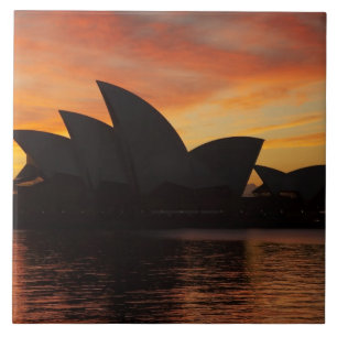 Sydney Opera House i gryningen, Sydney, New South Kakelplatta