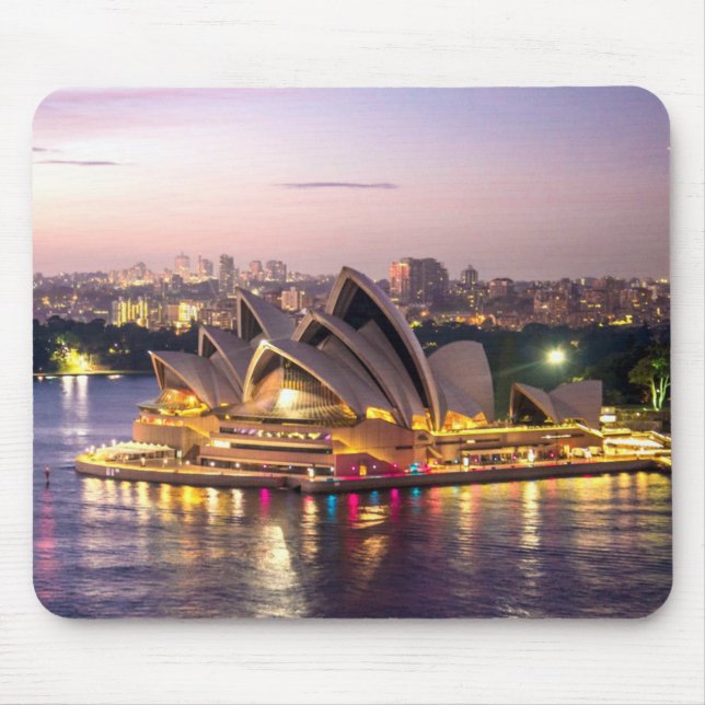 Sydney Opera House i kväll Musmatta (Framsidan)