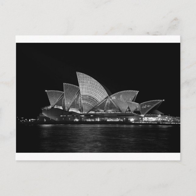 Sydney Opera House i Night Australia Vykort (Framsida)
