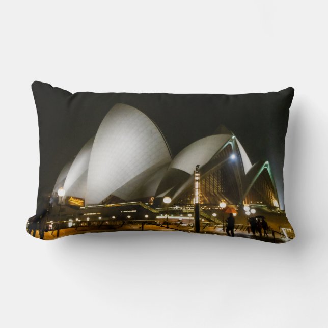 Sydney Opera House i Night Pillow Lumbarkudde (Framsida)