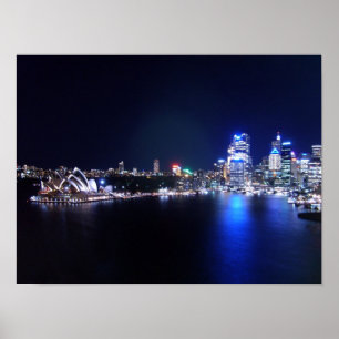 Sydney Opera House i Night Poster