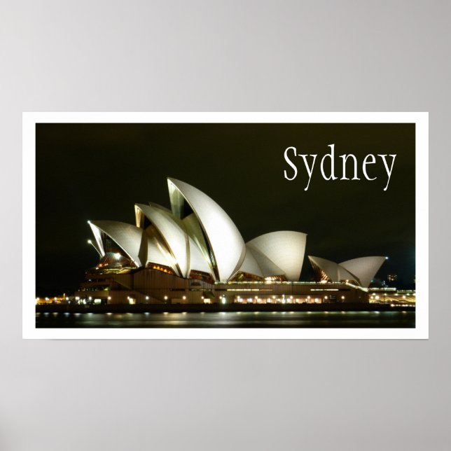Sydney Opera House i Night Poster (Framsidan)