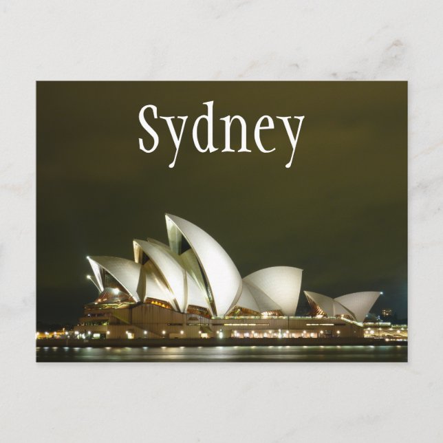 Sydney Opera House i Night, Sydney, Australien Vykort (Framsida)