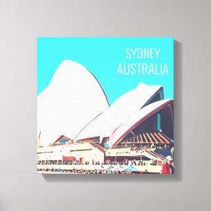 Sydney Opera House - modern reseutskrift Canvastryck