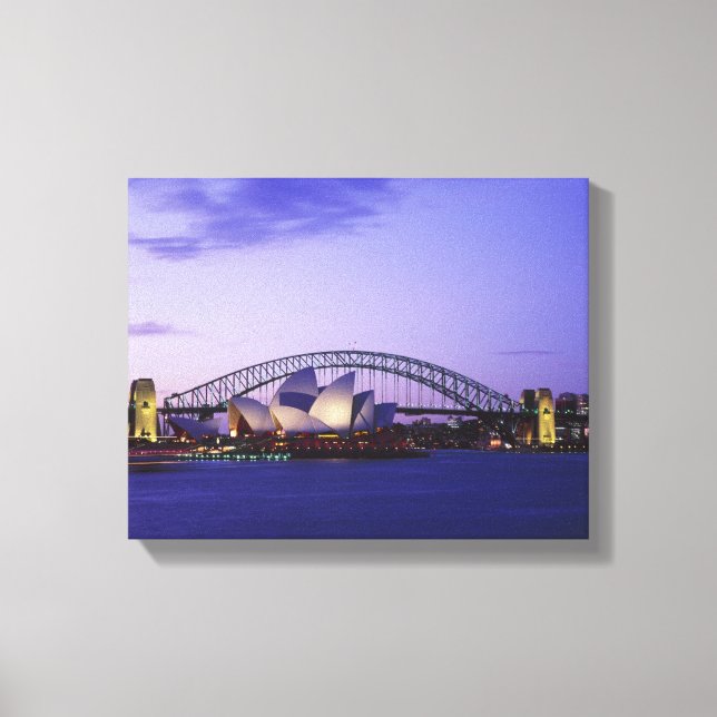Sydney Opera House och hamn, New South 2 Canvastryck (Framsida)