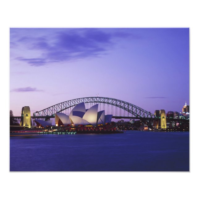Sydney Opera House och hamn, New South 2 Fototryck (Framsidan)