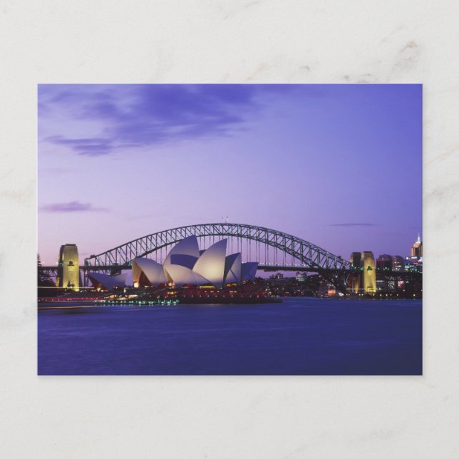 Sydney Opera House och hamn, New South 2 Vykort (Framsida)