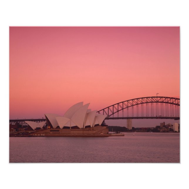Sydney Opera House och hamn, New South Fototryck (Framsidan)