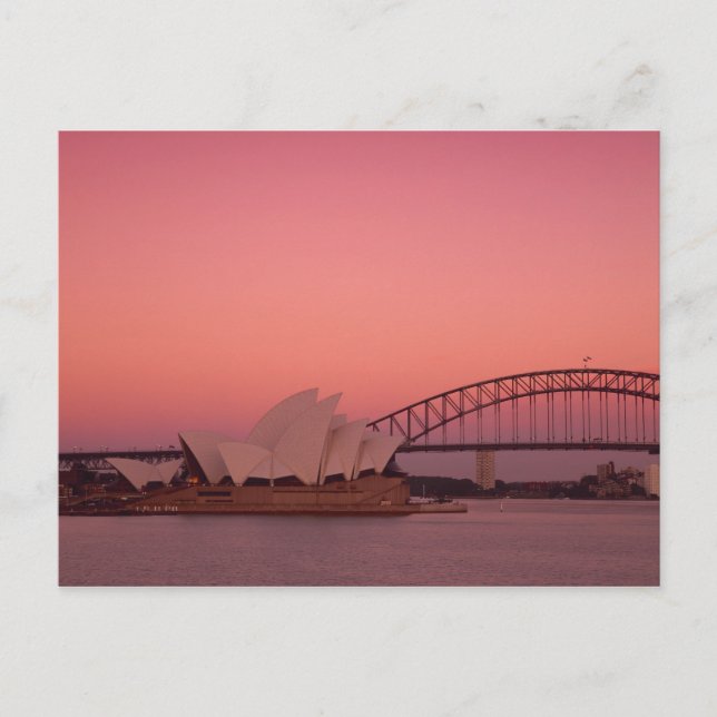 Sydney Opera House och hamn, New South Vykort (Framsida)