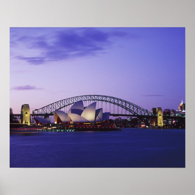Sydney Opera House och Harbour, New South 2 Poster (Framsidan)