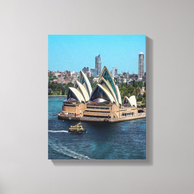 Sydney - OPERA HOUSE - panorama Canvastryck (Framsida)