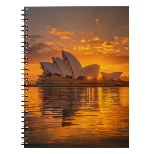 Sydney Opera House Sunrise Notebook Anteckningsbok (Framsidan)
