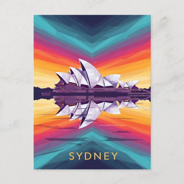 Sydney Opera House – Vibrant Waterfront Reflection Vykort (Framsida)