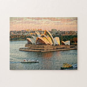 Sydney Opera House vid Golden Hour Puzzle Pussel