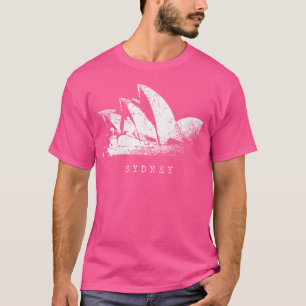 Sydney Opera House Vintage Skyline Australia Resa T Shirt