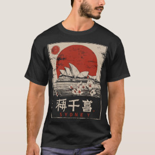 Sydney Opera House Vintage Sunset Harbour Art T Shirt