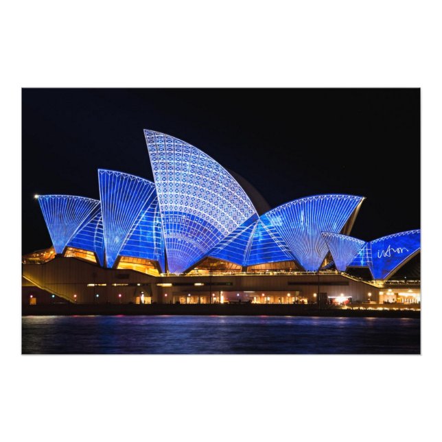 Sydney opera house vivid LED-show Fototryck (Framsidan)