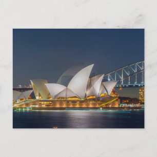 Sydney Opera nattetid Vykort