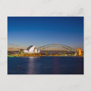 Sydney Opera nattetid Vykort