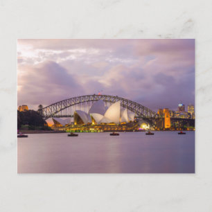 Sydney Opera och Harbour Bridge Vykort