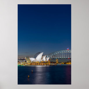 Sydney opera på natten poster