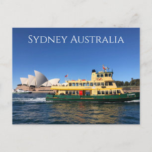sydney operahus färja vykort