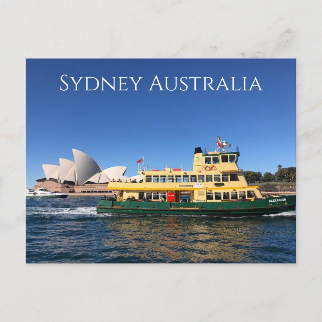 sydney operahus färja vykort (Framsida)