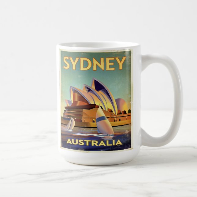 Sydney operahus från hamnen kaffemugg (Höger)