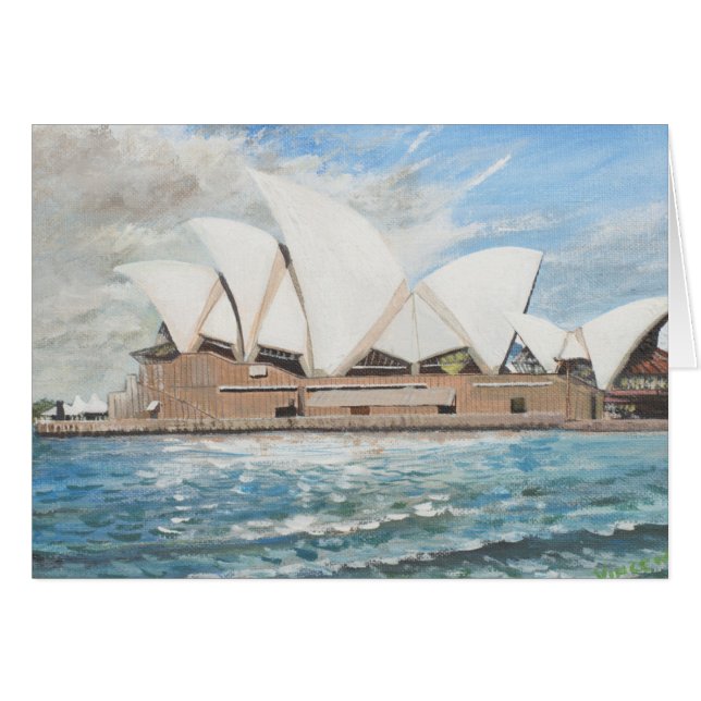 Sydney operahus hälsningskort (Framsidan Horizontal)