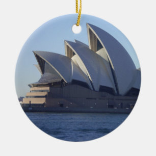 Sydney operahus julgransprydnad keramik