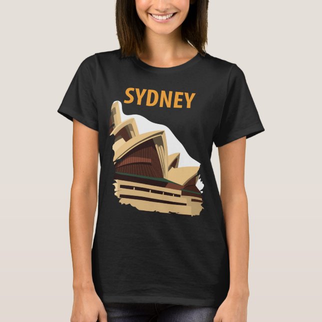 Sydney operahus Modern resa T-shirt (Framsida)
