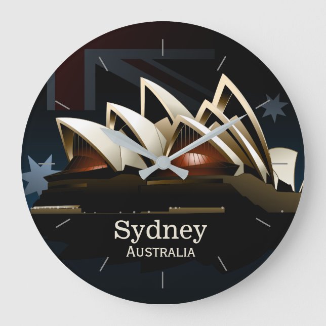 Sydney operahus på natten stor klocka (Framsida)