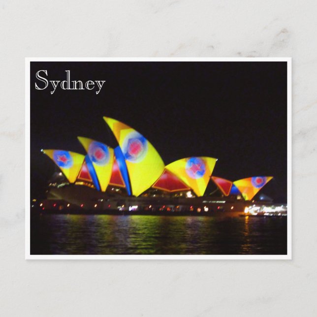 sydney operahuset gult vykort (Framsida)