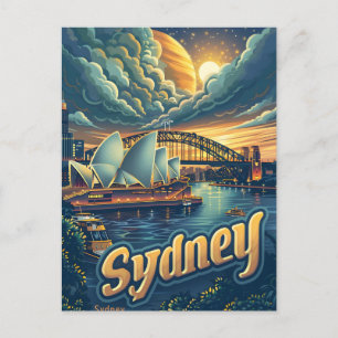 Sydney på natten: Elegance at Opera House Vykort