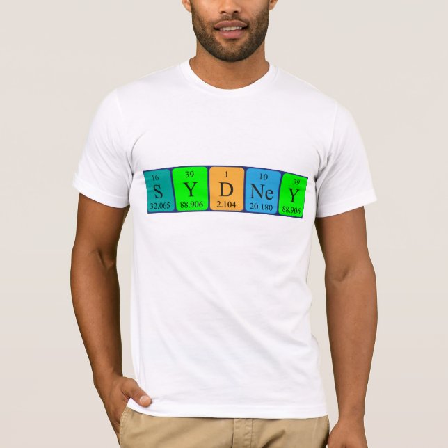 Sydney periodisk skjorta bord namn t-shirt (Framsida)