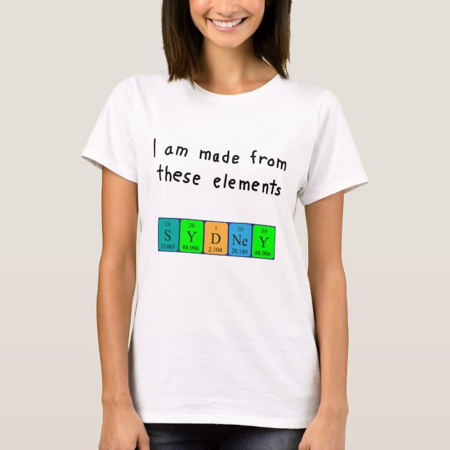 Sydney periodisk skjorta bord namn t shirt (Framsida)
