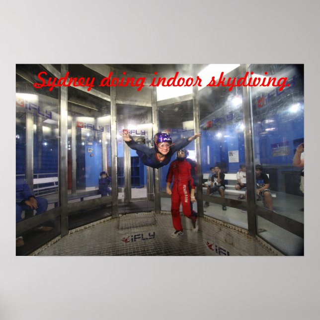 Sydney poster inomhus skydiving (Framsidan)