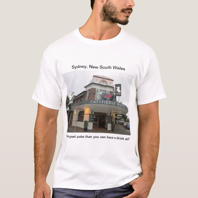Sydney Pubs: Cat och Fiddle Hotel T-Shirt (Framsida)