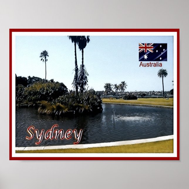 Sydney - Royalet Botanic Gardens - Australien - Po Poster (Framsidan)