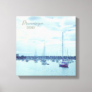 Sydney-scensjakter på hamnen Drummoyne Canvastryck