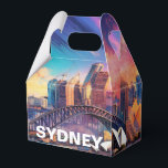 Sydney Skyline Abstrakt Art Presentaskar<br><div class="desc">Lägg till en modern beröring till evenemanget med den här förmånslådan som innehåller abstrakt Sydney-skylinkonst. Perfekt för bröllop,  party eller företagsgåvor.</div>