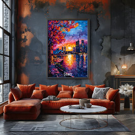 Sydney Skyline Poster - Vibrant Australia Wall Art